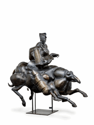 ANONYME - Cavalier sur sa monture fantasmagorique