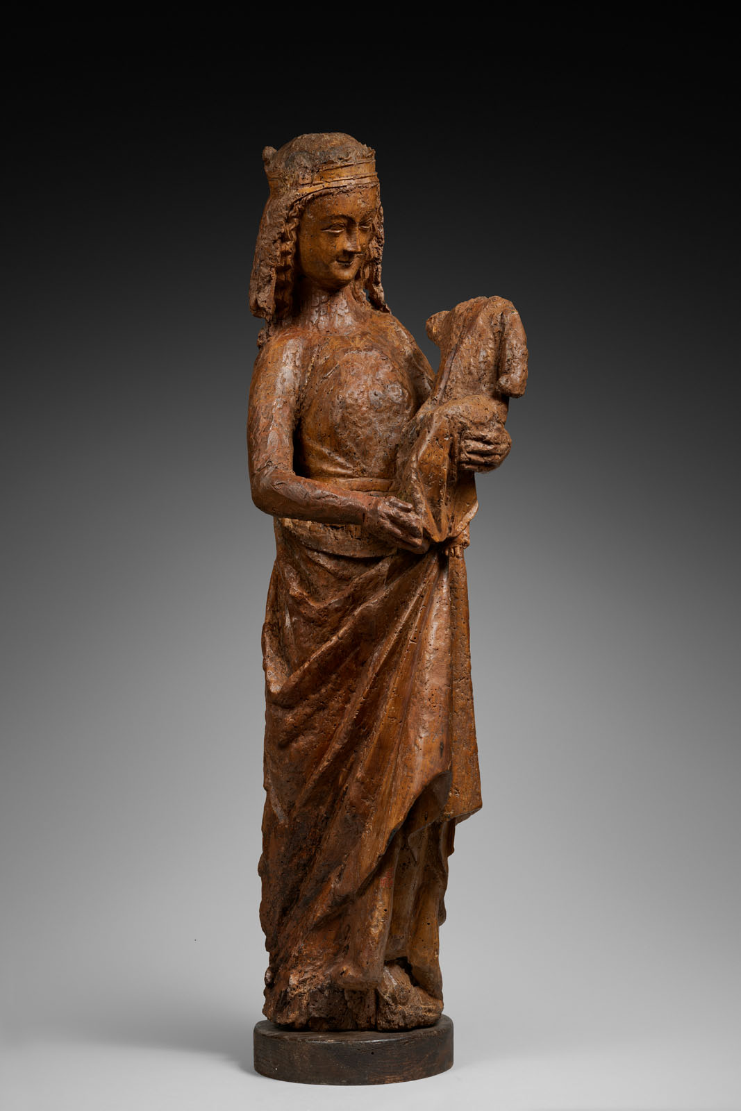 RARE VIERGE À L’ENFANT DES ATELIERS D’ILE DE FRANCE DE LA FIN DU XIIIe SIÈCLE