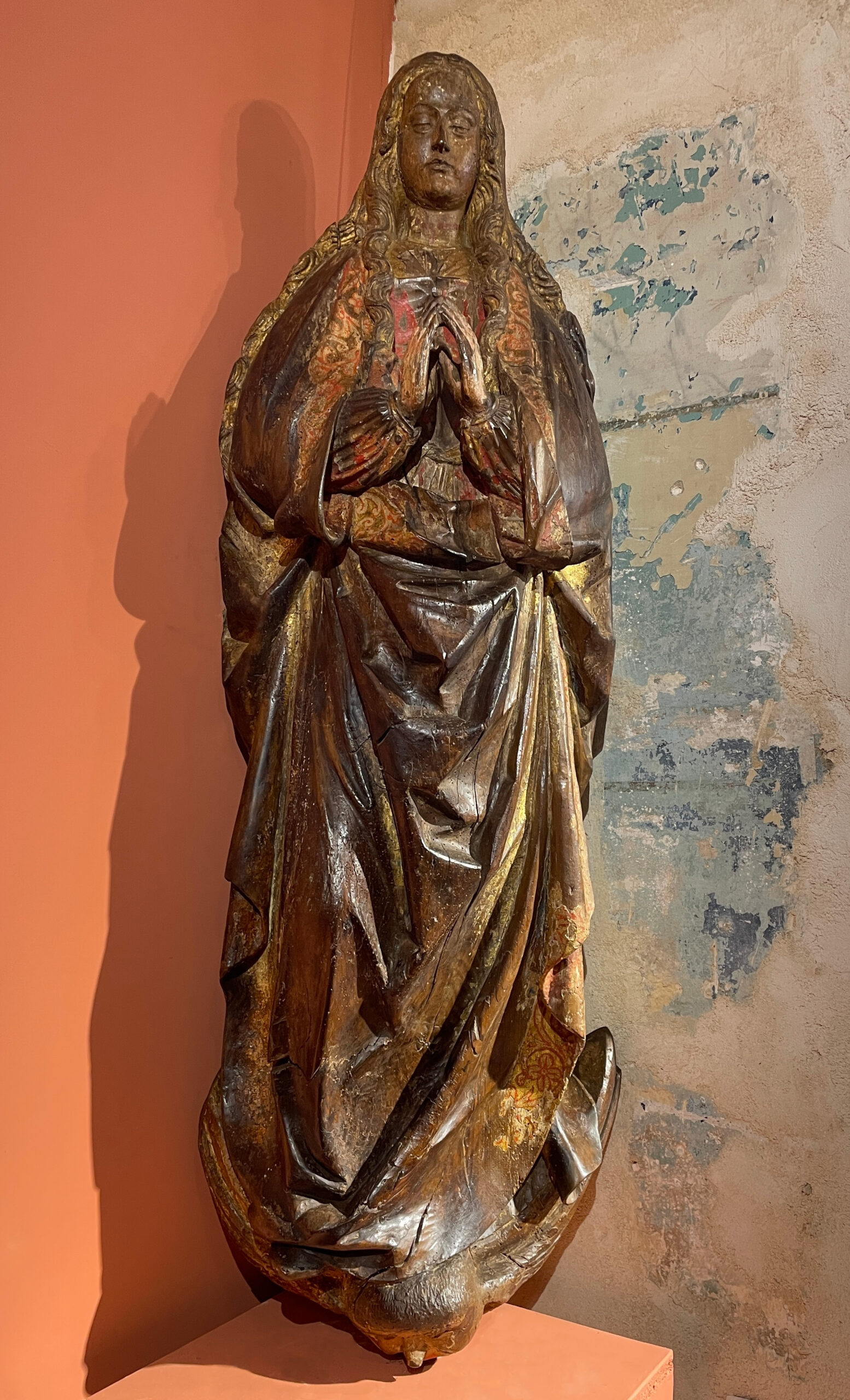 THE VIRGIN OF THE APOCALYPSE STANDING ON HER CRESCENT MOON