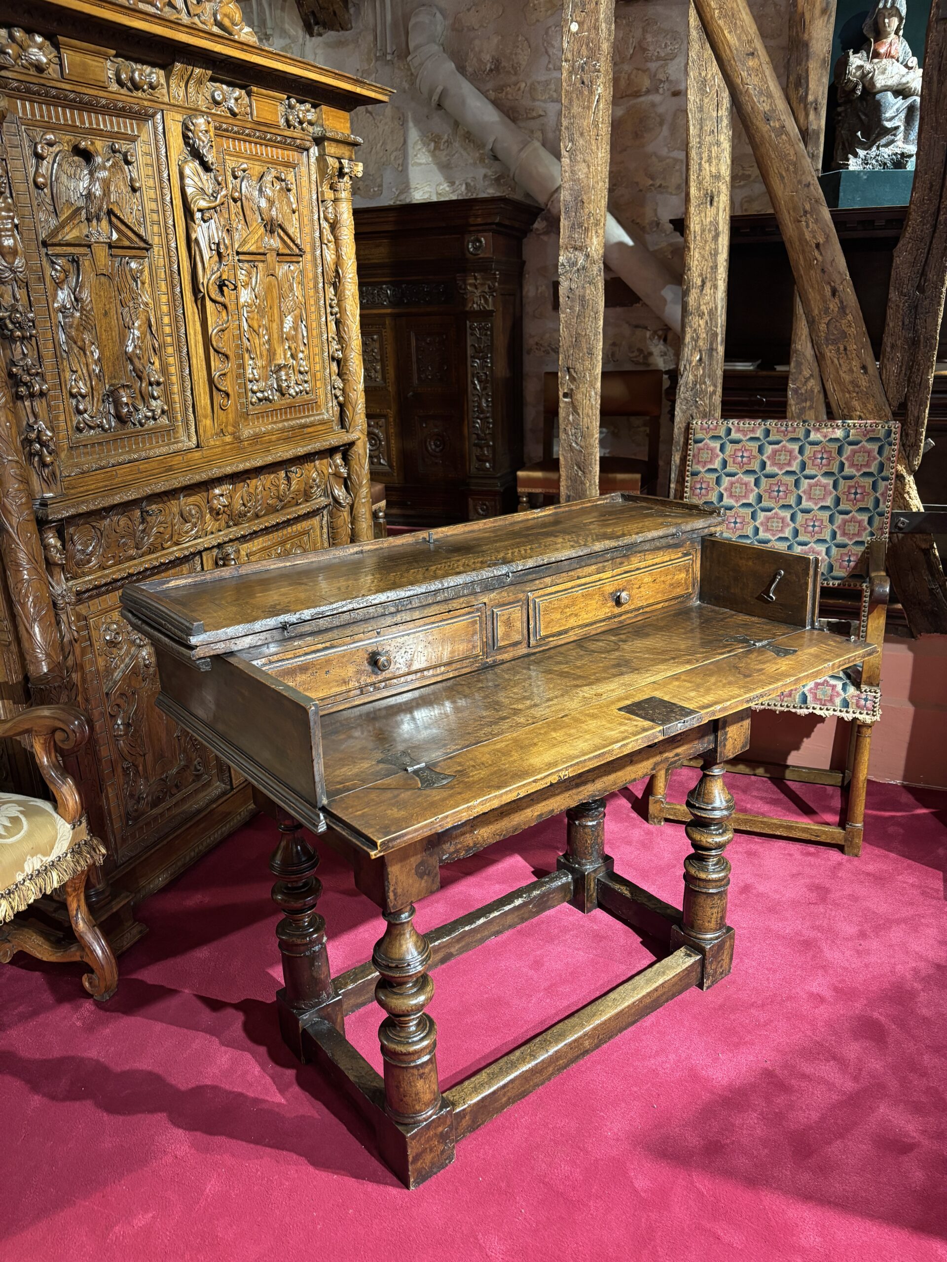 BEAU BUREAU DE LA RENAISSANCE ITALIENNE