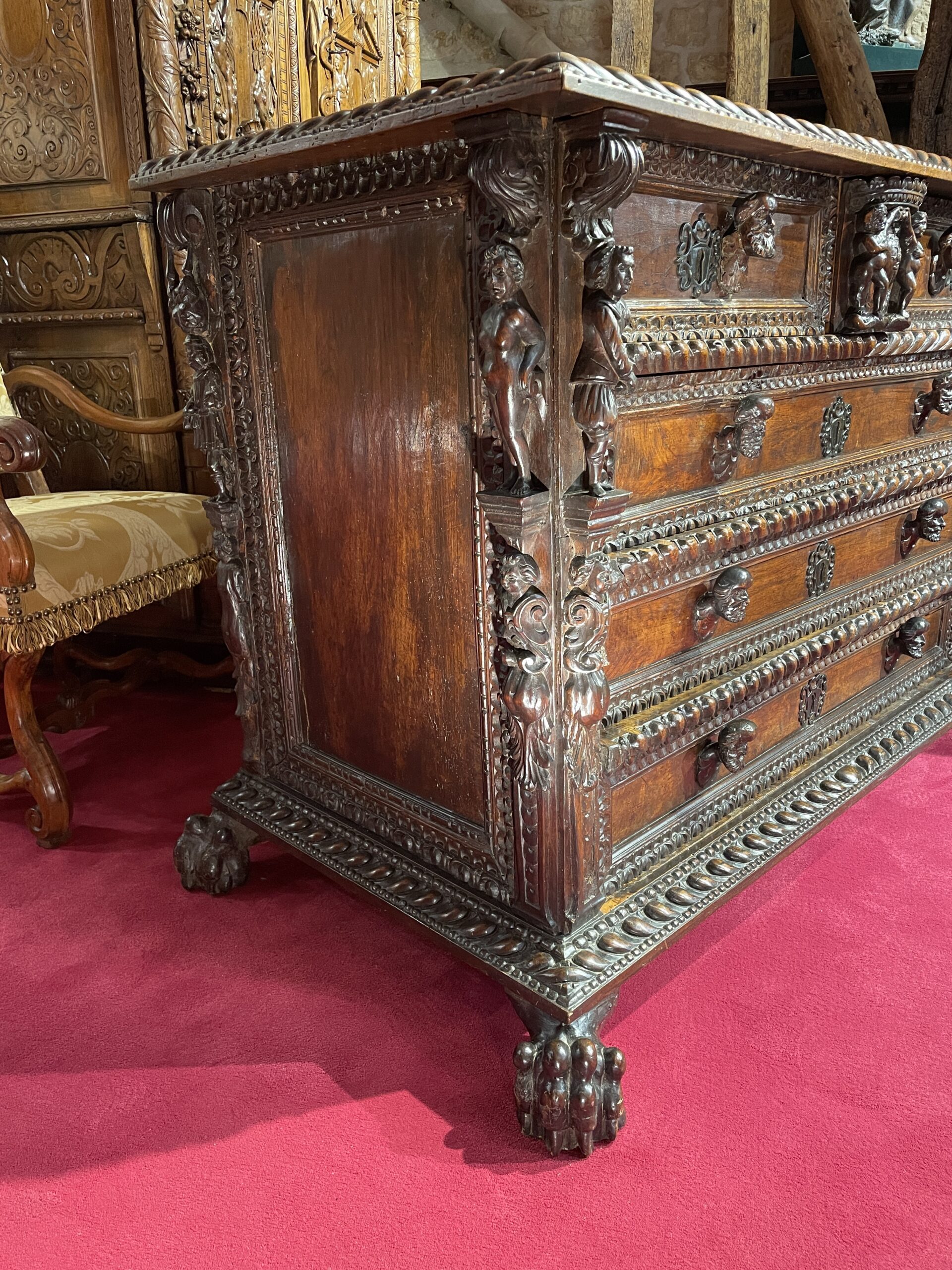 IMPORTANTE COMMODE GÉNOISE À BAMBOCCI