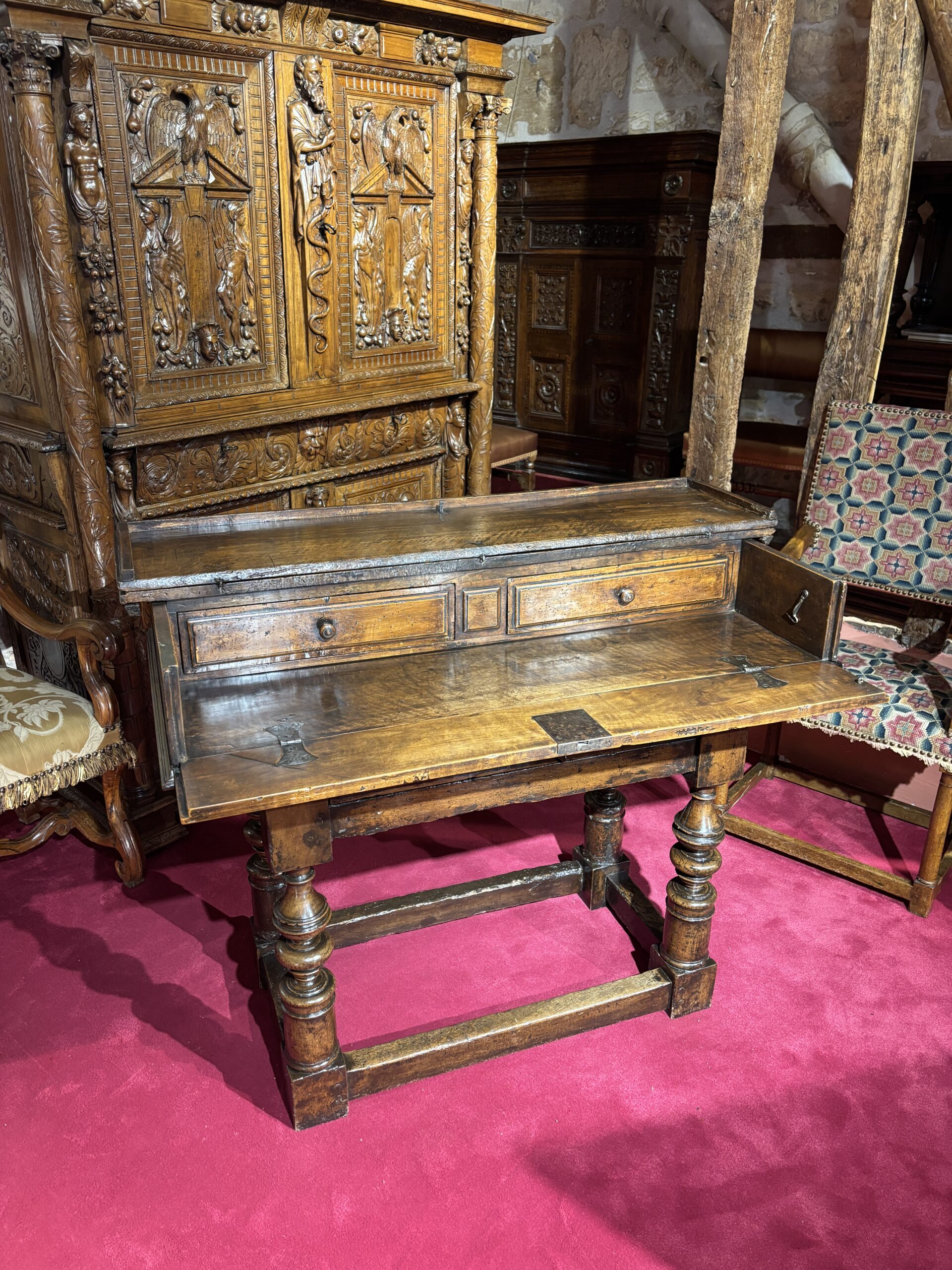 BEAU BUREAU DE LA RENAISSANCE ITALIENNE