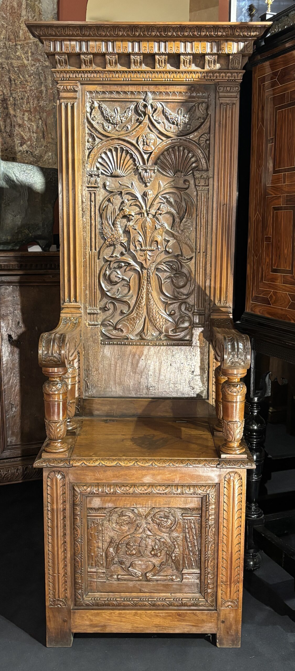 IMPORTANTE CATHÈDRE DE LA PREMIÈRE RENAISSANCE, PÉRIODE FRANÇOIS Ier