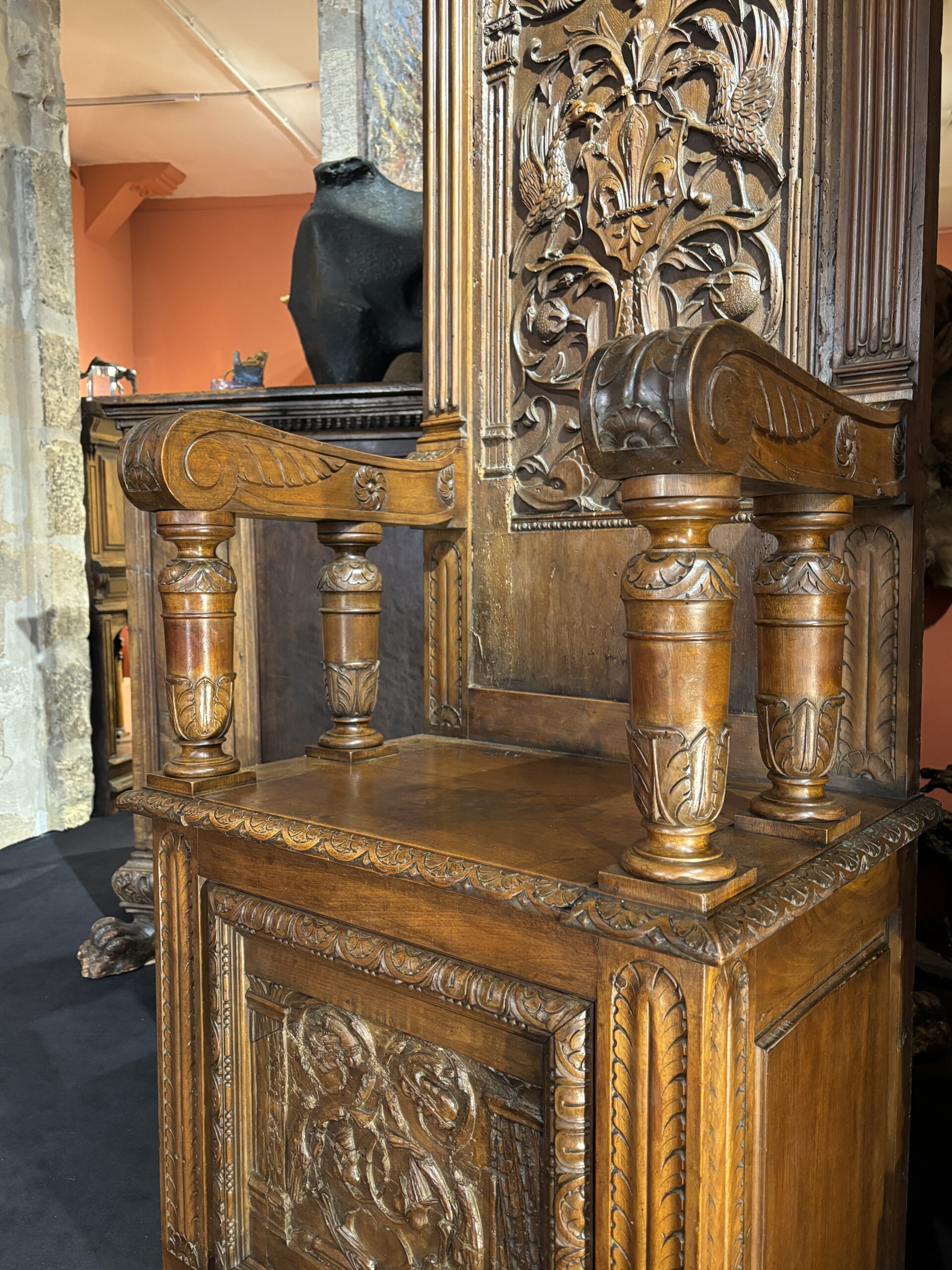 IMPORTANTE CATHÈDRE DE LA PREMIÈRE RENAISSANCE, PÉRIODE FRANÇOIS Ier