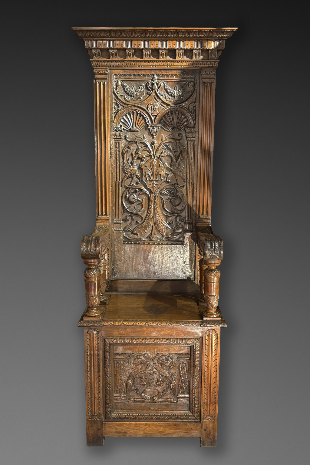 IMPORTANTE CATHÈDRE DE LA PREMIÈRE RENAISSANCE, PÉRIODE FRANÇOIS Ier